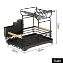 GobekUsa Kitchen Utensil Drainer Rack with Chopstick Cage and Drainboard