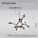 GobekUsa LED Chandelier: Modern Gold Black Ceiling Pendant for Kitchen Dining Living Bedroom