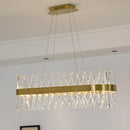 GobekUsa Gold Crystal Chandelier LED Light for Dining and Living Room