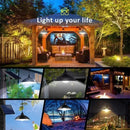 GobekUsa Double-head Solar Pendant Light with Remote Control for Indoor and Outdoor Decor