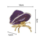 GobekUsa Golden Crystal Agate Butterfly Sculpture Decorative Figurines