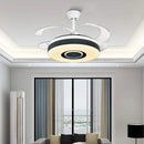 GobekUsa Retractable Ceiling Fan Chandelier with Remote Control and Invisible LED Lights