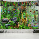 GobekUsa Dinosaur Age Tapestry Wall Hanging Abstract Art Animal Psychedelic Mystery Tapiz