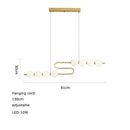 GobekUsa Love Gold Chrome Chandelier LED Suspension Lighting for Dinning Room