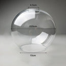 GobekUsa Hand Blown Clear Glass Globe Lamp Shade with 2 Ends Opening, D18cm Glass Cover Ball Lampshade
