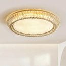 GobekUsa Gold Crystal Glass LED Ceiling Light for Dining Living Room