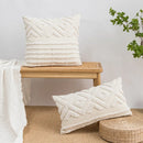 GobekUsa Geometric Tufted Cotton Canvas Embroidered Pillow Covers for Home Decor