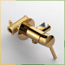 GobekUsa Brass Bidet Spray: Gold/Black, Hot/Cold Mixer Valve, Bathroom Shattaf Sprayer