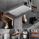 GobekUsa Bathroom Hardware Set: Pendant Towel Bar, Towel Ring, Paper Holder, Shelf