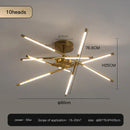 GobekUsa Gold LED Ceiling Chandelier for Living Room Bedroom Kitchen - Dimmable Pendant Light