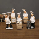 GobekUsa Bearded Chef Resin Figure Sculpture Modern Kitchen Desk Decor Ornaments