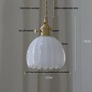 GobekUsa Clear Glass LED Pendant Light Fixture Modern Copper Knob Switch Hang Lamp