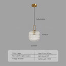 Japanese Glass Pendant Light With Iron Accents