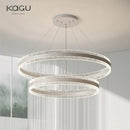 GobekUsa Circle Rings LED Chandelier for Living & Dining Room - Modern Acrylic Aluminum Lighting