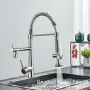 GobekUsa Dual Spout LED Kitchen Faucet 360 Rotate Hot Cold Mixer for Stylish Sink