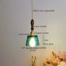 GobekUsa Amber Pendant Light: Nordic Copper Hanging Lamp for Modern Home Decor