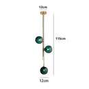 GobekUsa LED Glass Ball Pendant Light Brass Luminaire for Home Decor