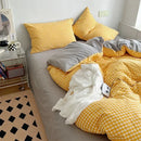 GobekUsa Japanese Style Cotton Printed 4Pcs Bedding Set with Double-Sided Design