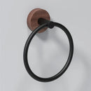 GobekUsa Aluminum & Walnut Towel Ring: Bathroom & Kitchen Wall Mount Holder