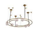 GobekUsa LED Round Chandelier Pendant Light for Ceiling Living Room Bedroom Decor