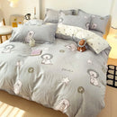 GobekUsa Cartoon Animal Print Bedding Set with Duvet Cover, Sheet & Pillowcases
