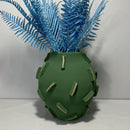 GobekUsa Geometric Block Vase - Ceramic Abstract Floral Arrangement Decor