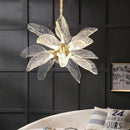 GobekUsa Elegant Copper Chandelier Light for Kitchen Dining Living Room - Modern Luxury Crystal Lamp