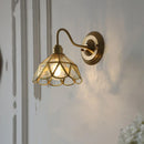 GobekUsa Blue Glass Copper LED Wall Light Fixture Stair Bar Restaurant Bedroom E27