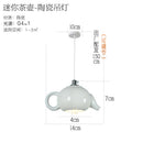 GobekUsa Ceramic LED Pendant Lights Tea Cup Teapot Hanging Lamp for Kitchen Dining Room