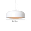 GobekUsa Glossy Black Round Nordic Pendant Light for Dining Room and Bar Decor