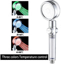 GobekUsa 7-Color LED Handheld Shower Head with Stop Button and High Pressure Nozzle