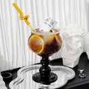 GobekUsa Glass Beaded Stem Coffee Mug 13oz - Nordic Style Cocktail Cup Ice Cream Yogurt