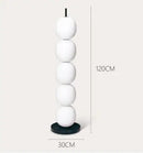 GobekUsa Gourd String Floor Lamp, White Glass Lampshade, Designer Nordic Floor Light