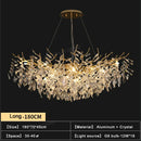 GobekUsa Gold Crystal Chandeliers for Dining Room Branch Hanging Lamp Large Lighting
