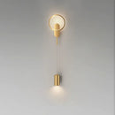 GobekUsa LED Moon Wall Light American Style Bedroom Decor Copper Wall Lamp
