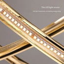 GobekUsa Geometric LED Ceiling Chandelier Artistic Lines Modern Pendant Light