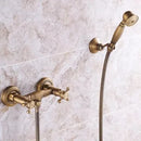 GobekUsa Brass Bathtub Shower Set Wall Mounted - Hot and Cold Mixer Taps