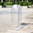 GobekUsa Clear Milk Carton Water Bottle & Drinking Cup, Portable Plastic Juice Tea Storage