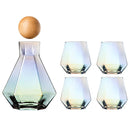 GobekUsa Diamond Crystal Glass Water Kettle Cup Set - Clear Luxury Juice Pitcher