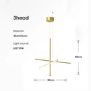 GobekUsa LED Linear Ceiling Chandelier Italian Designer Luxury Dining Room Chandelier