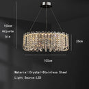 GobekUsa Crystal Pendant Ceiling Lamp LED Luxury Hanging Light
