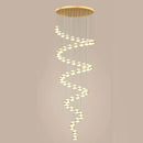 GobekUsa Gold Acrylic Chandelier - Modern Staircase LED Lighting