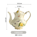 GobekUsa Lemon Pattern Porcelain Tea Set: Teapot, Kettle, Handle Cup, Mugs