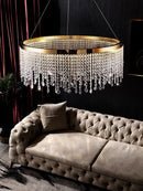 GobekUsa Crystal Chandelier: Modern Nordic LED Pendant Lighting Fixture for Luxe Home Decor