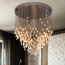 GobekUsa Large Gold LED Crystal Ball Chandelier for Modern Luxury Living Room