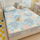 GobekUsa Cool Silk Latex Fitted Sheet Set with Pillowcases, Summer Ice Silk, Single Double Bed
