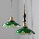 GobekUsa Green Glass Adjustable LED Pendant Lamp - Modern Nordic Hanging Light