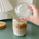 GobekUsa Glass Cup with Lid, Straw, and Pink Bow Tie: Cute, Simple, High-Value Coffee Cup