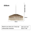 GobekUsa Handmade Rattan Pendant Lights - Nordic Style Chandelier for Home Decor