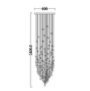 GobekUsa Crystal Chandelier: Modern Staircase LED Lighting for Hallway & Lobby